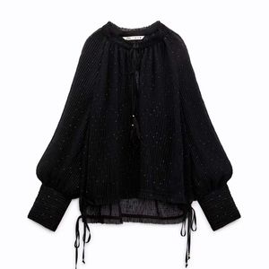 Zara pleated blouse